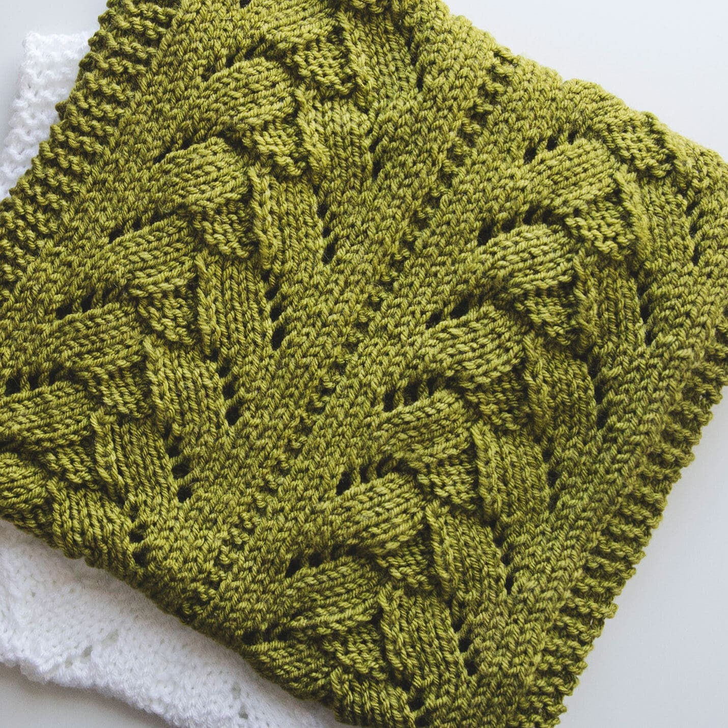 Lace Knit Autumn Cowl Pattern