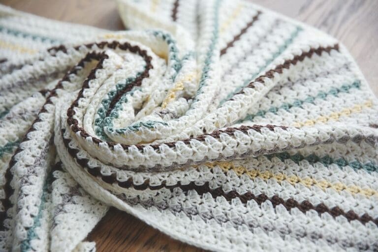 4 Color Free Baby Blanket Crochet Pattern