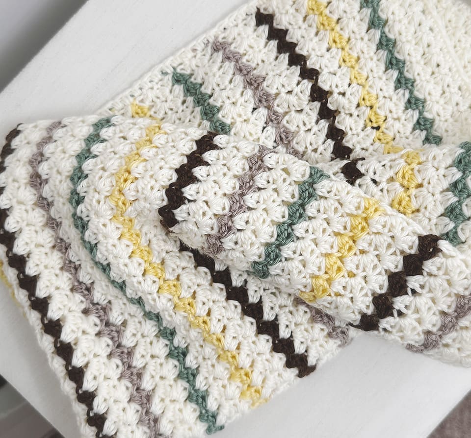 free baby blanket crochet pattern 4 colors​