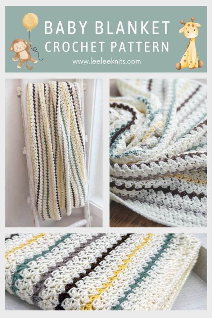 free baby blanket crochet pattern 4 colors