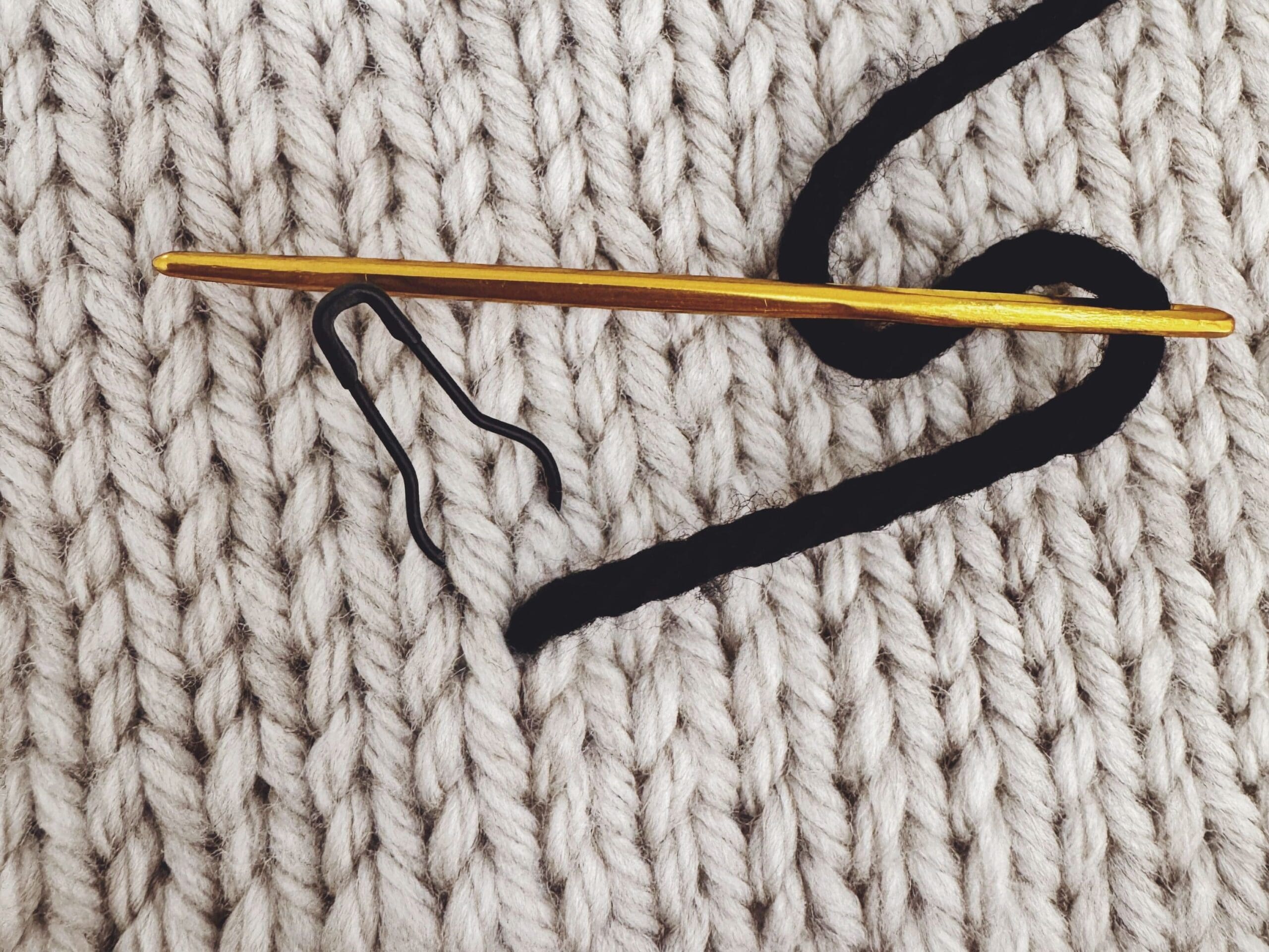 Knit Duplicate Stitch Step 1