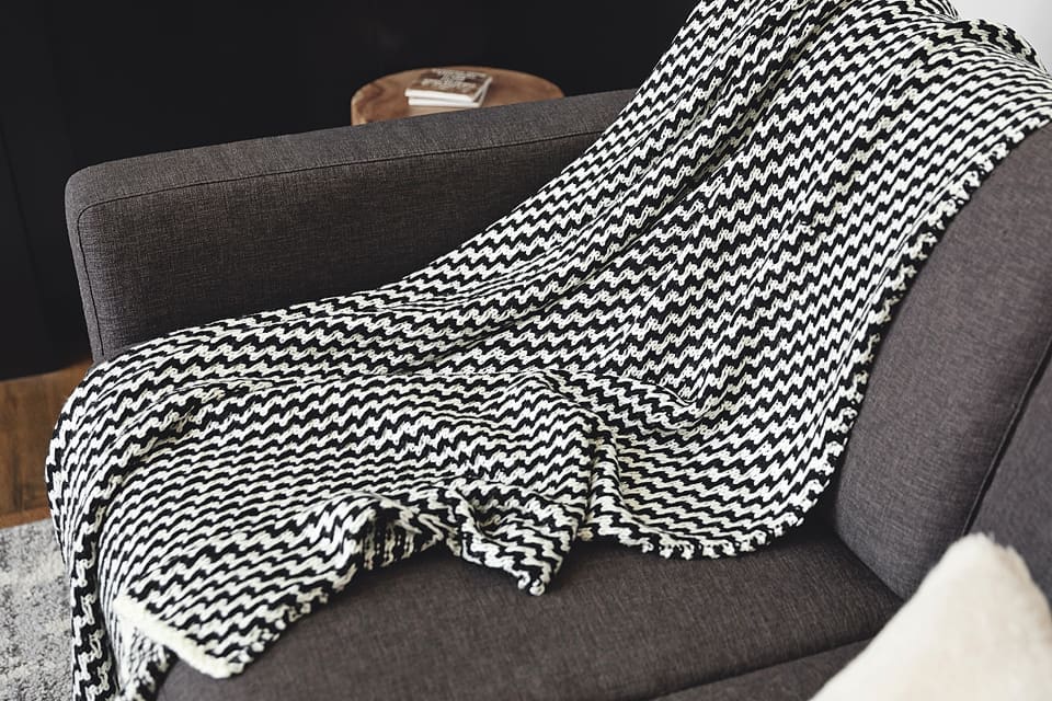 Knit Slip Stitch Mosaic Knitting Blanket