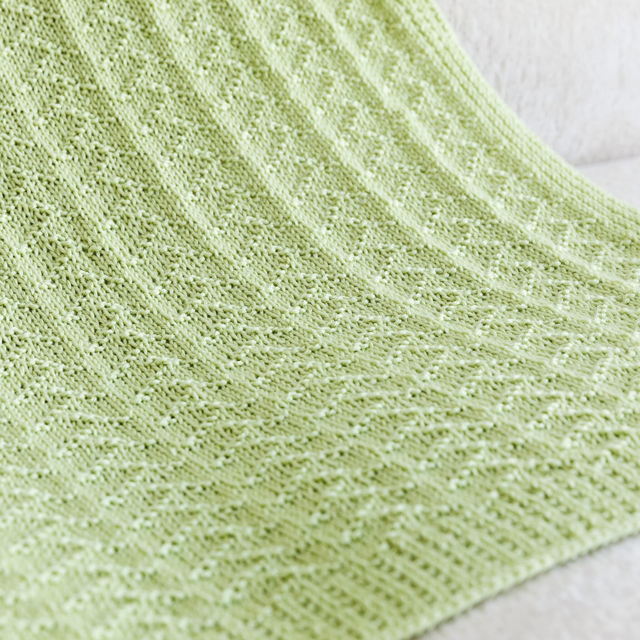 Ivy Knit Purl Baby Blanket - Leelee Knits