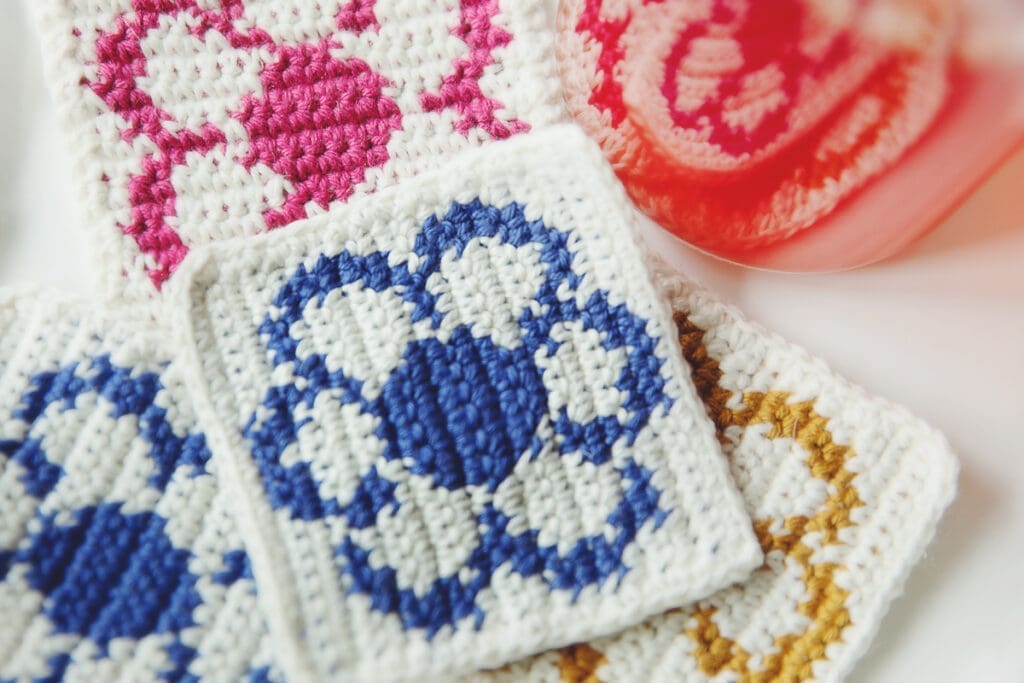 Crochet Coasters of flowers
